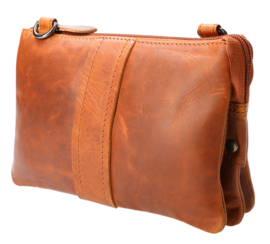 Leather Design festival bag harmonica natural