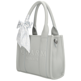 Charm London bond handtas natuur licht blauw