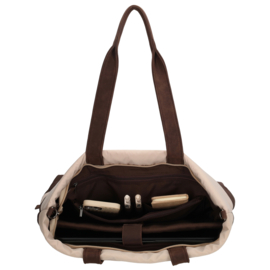 Zebra Trends Elske laptoptas streep bruin/beige
