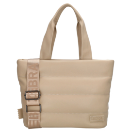 Zebra Evie handtas licht taupe