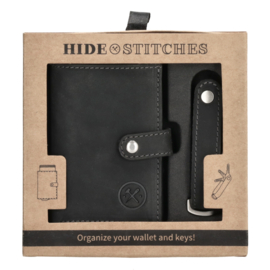 Hide & Stitches Idaho safety wallet zwart