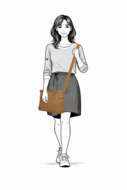 Enrico Benetti Roxy schoudertas camel