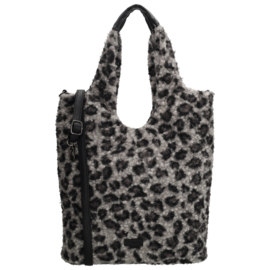Beagles Nancy shopper luipaard zwart/grijs
