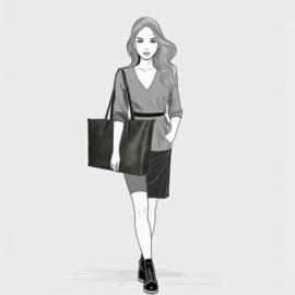 Enrico Benetti Julia  shopper olijf groen