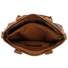 Hide & Stitches Porto lederen handtas bruin