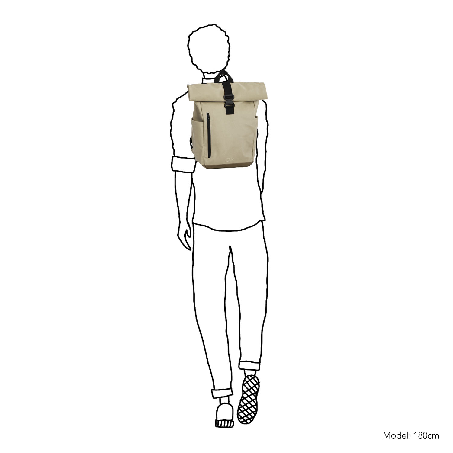 Daniel Ray Rolltop Rugtas L griffith beige
