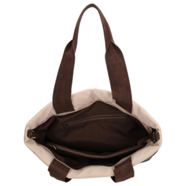 Zebra Trends Elske shopper streep bruin/beige