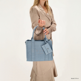 Charm London bond shopper licht blauw