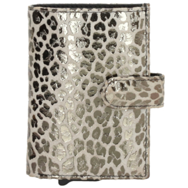 Charm London Camberwell safety wallet zilver leopard