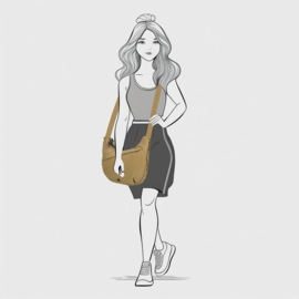 Enrico Benetti Tessa crossbodytas camel