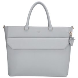 Charm London Cambridge laptoptas lichtblauw