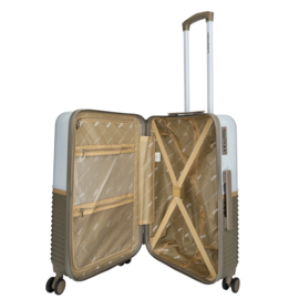 Enrico Benetti Princetown koffer 65 cm taupe-ivoor