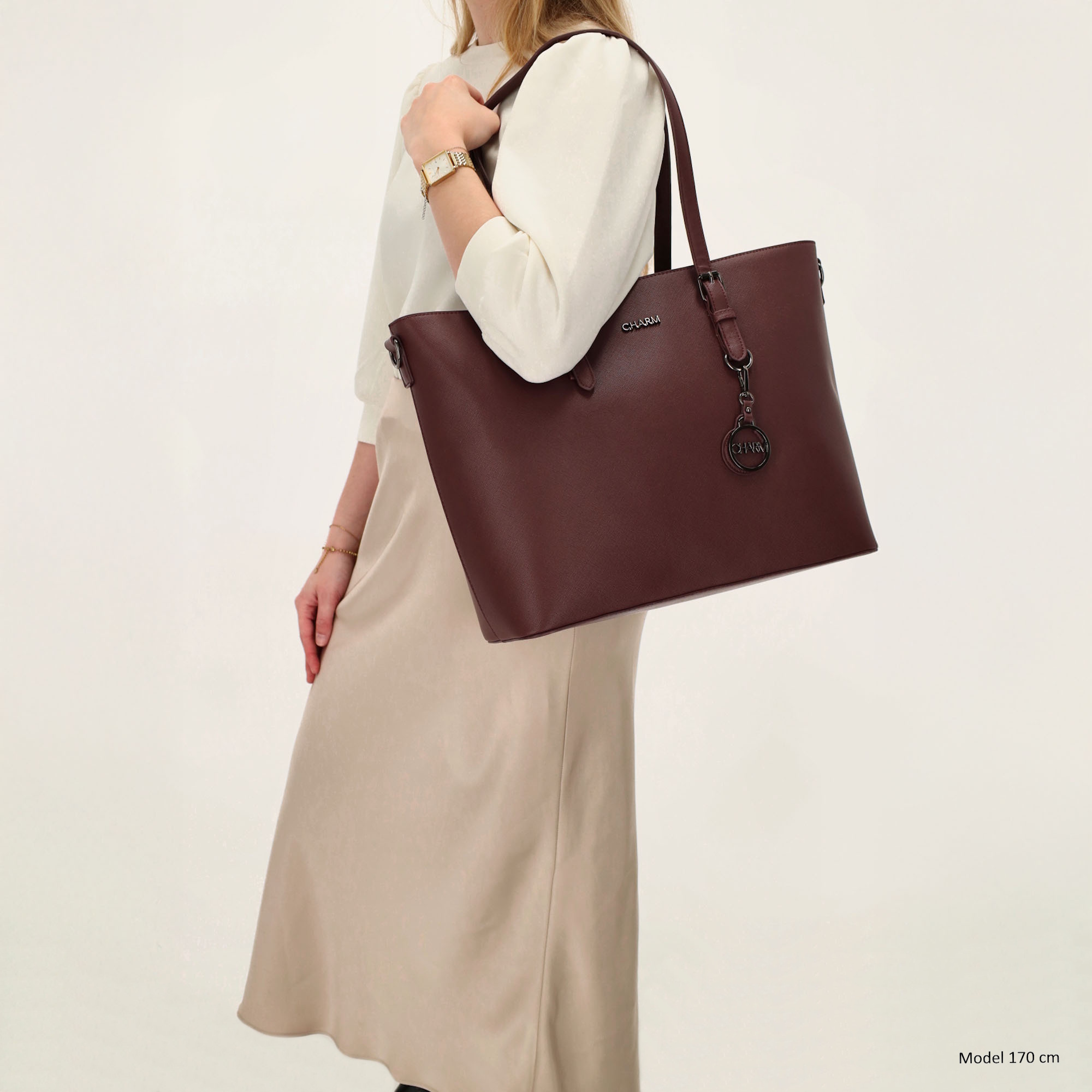Charm London shopper Birmingham bordeaux rood