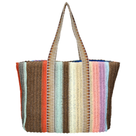 Enrico Benetti Marbella rieten strandtas multicolor-2