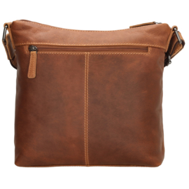 Hide & Stitches Japura schoudertas cognac
