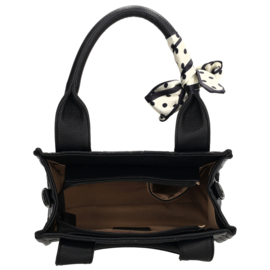 Charm London Avenue shopper zwart stippen