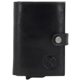 Hide & Stitches Porto safety wallet zwart