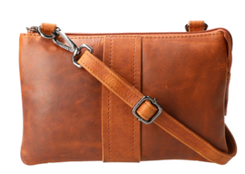 Leather Design festival bag harmonica natural