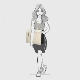 Enrico Benetti Bergen schouder/laptoptas waterafstotend black-beige