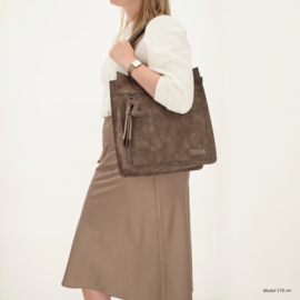 Zebra Trends Rosalyn shopper donker bruin