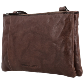 Hide & Stitches Westland schoudertas donkerbruin