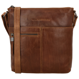 Hide & Stitches Porto lederen schoudertas bruin