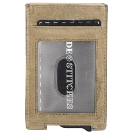 Hide & Stitches Idaho safety wallet donker zand