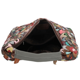 Multi colour lederen shopper