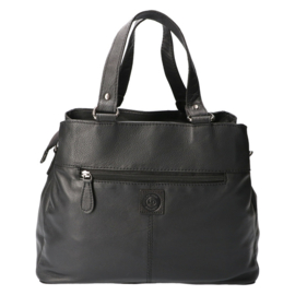 Leather Design handtas zwart