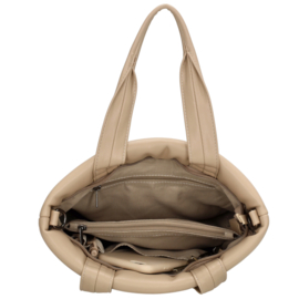Zebra Evie handtas licht taupe