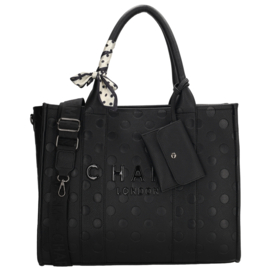 Charm London Bond Avenue shopper zwart stip