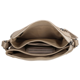 Beagles Cuenca schoudertas licht taupe