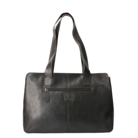 Leather Design schoudertas zwart