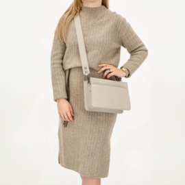 Charm London Princeton schoudertas licht grijs