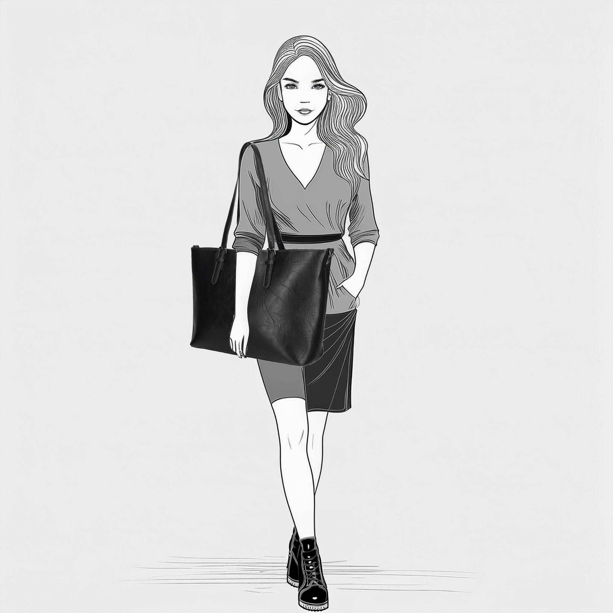 Enrico Benetti Kate shopper zwart