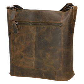 Leather Design schoudertas hunter green