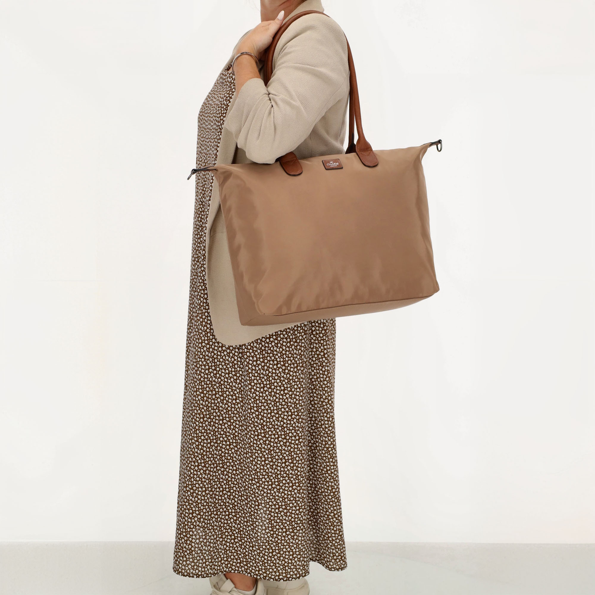 Charm London Buckingham handtas taupe