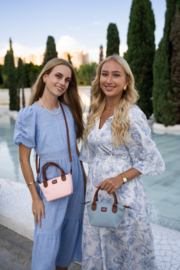 Charm London Buckingham handtas staalblauw