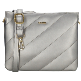 Charm London Via Dante schoudertas donker zilver
