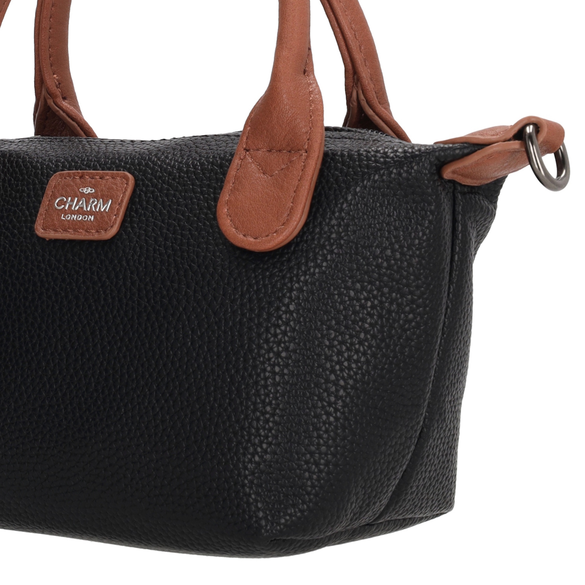 Charm London Buckingham palace handtas zwart cognac