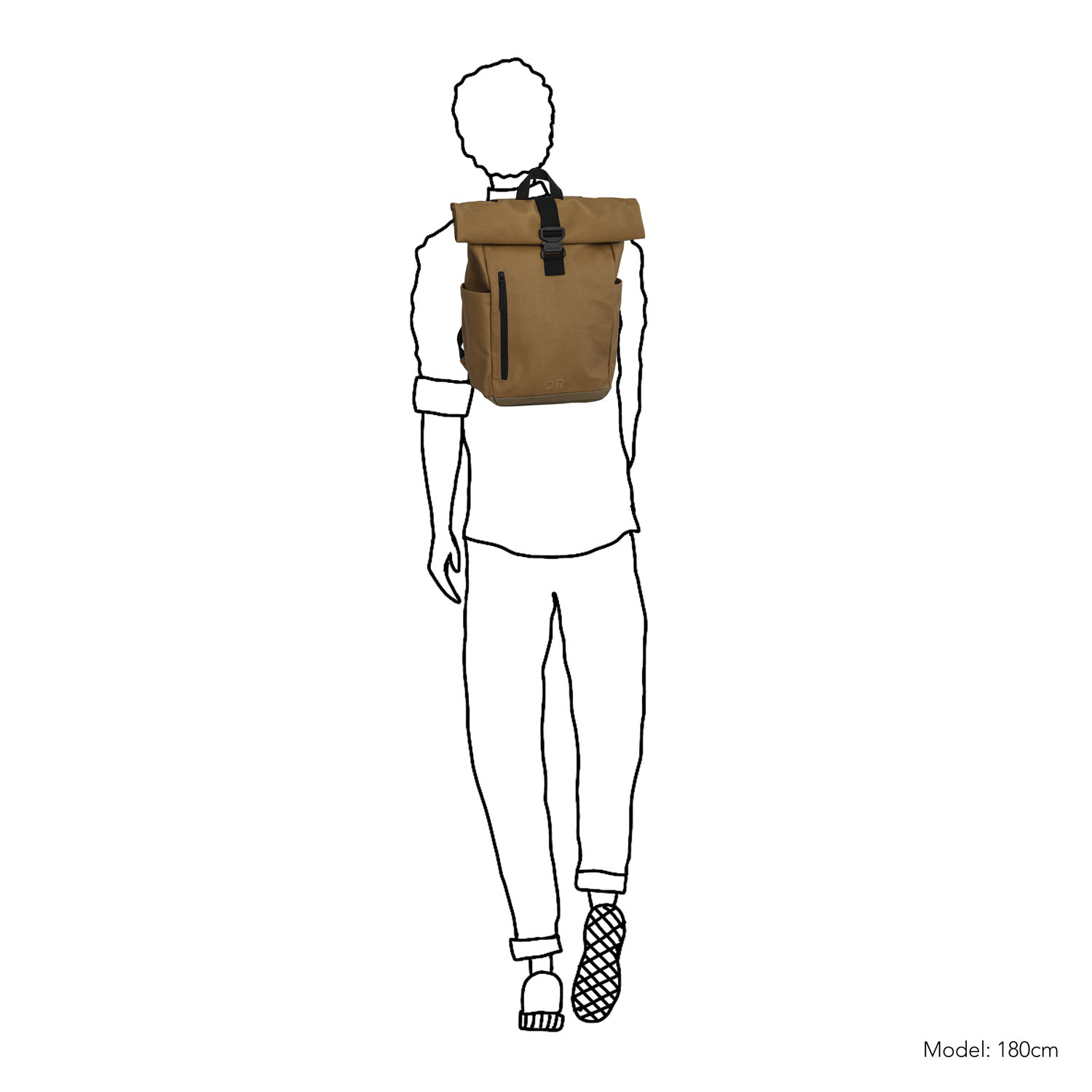 Daniel Ray Rolltop Rugtas L griffith khaki