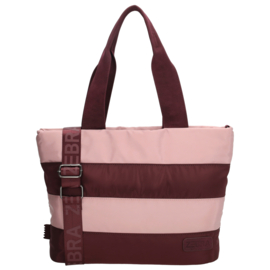 Zebra Trends Elske shopper streep bordeaux oud roze