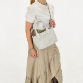 Charm London Buckingham mono handtas licht grijs
