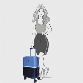 Enrico Benetti Pincetown koffer 55 cm donkerblauw