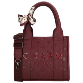 Charm London Avenue shopper bordeaux stippen