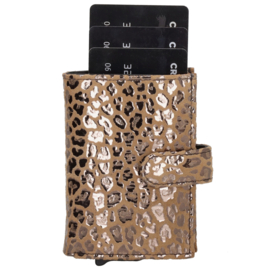 Charm London Camberwell safety wallet goud leopard