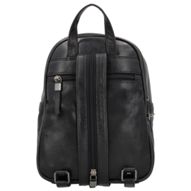 Hide & Stitches Porto lederen handtas zwart