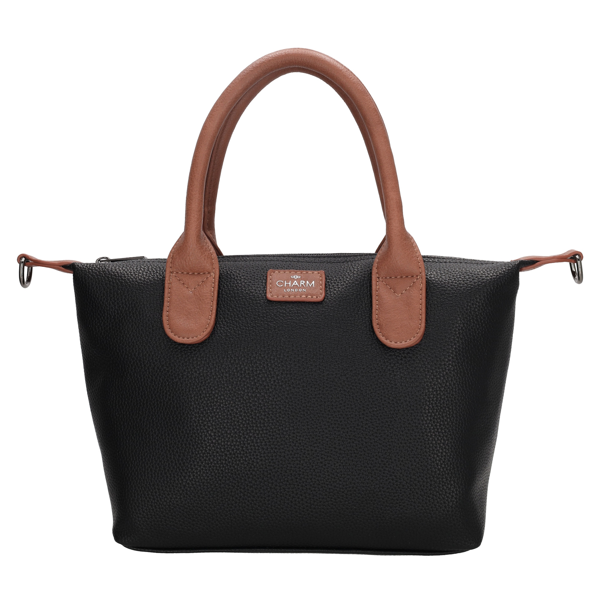 Charm London Buckingham palace handtas zwart cognac