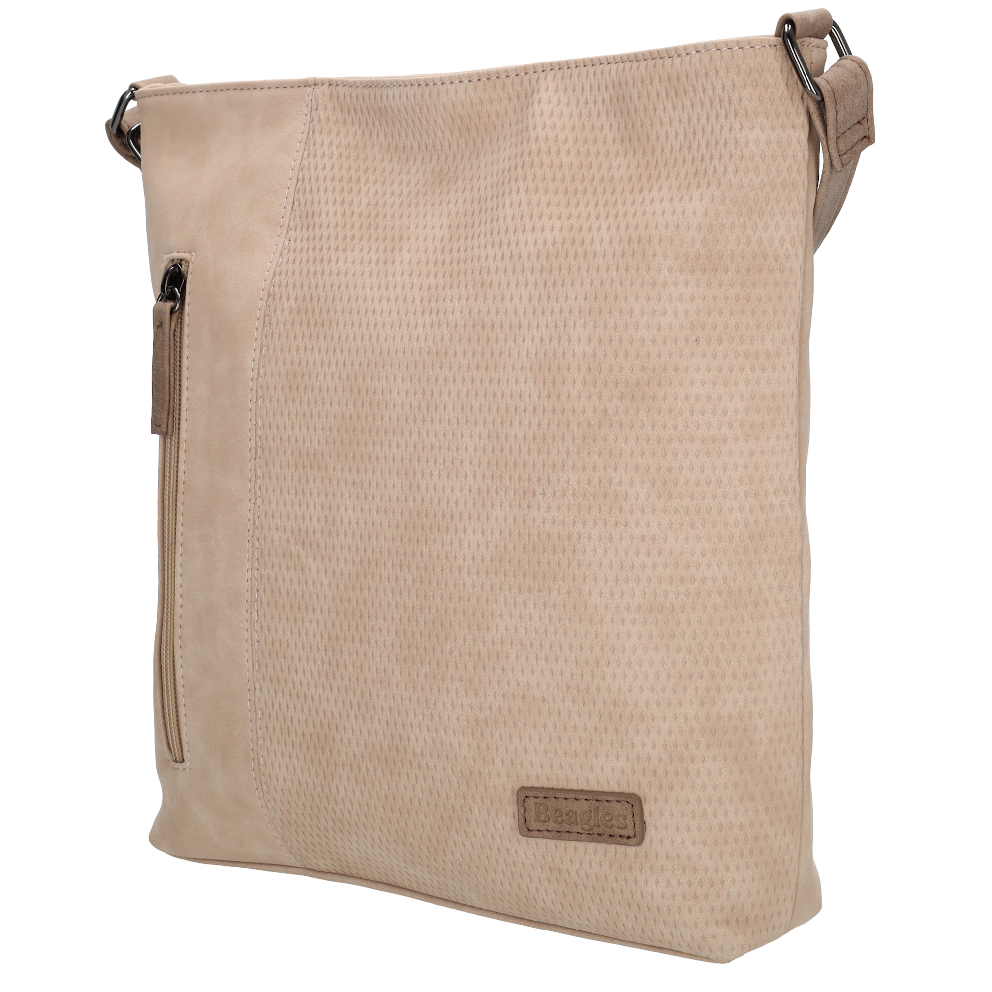 Beagles schoudertas licht taupe