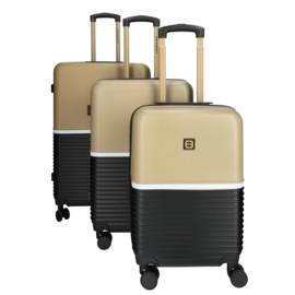 Enrico Benetti Princetown koffer 75 cm zwart-camel
